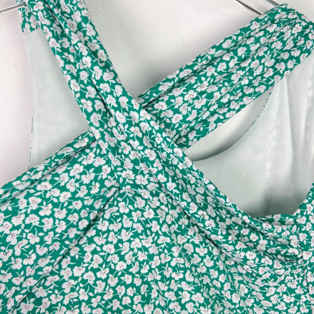 NWOT Stitch Fix Kaileigh Tasha Knit Dress Sleeveless Floral Green Size Small S - Picture 12 of 12